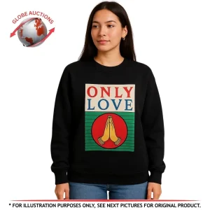 Sandro Paris “ONLY LOVE” Graphic Sweatshirt Navy Blue – Size 3 – Unisex Style