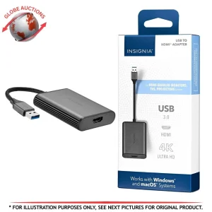 Insignia USB 3.0 to HDMI Adapter NS-PA3UHD-C 4K Ultra HD for Windows macOS