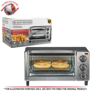 Black & Decker 1150-Watts 4-Slice Stainless Steel Toaster Oven (TO1313SBD)
