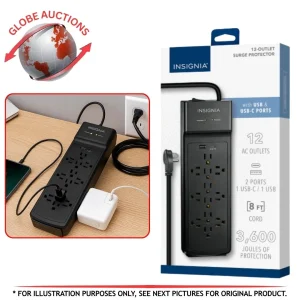 Insignia 12 Outlet Surge Protector (USB-C & USB-A) with 8-ft Cord (NS-HW505-C)