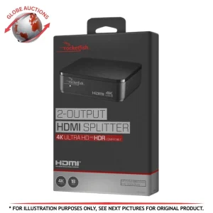 Rocketfish RF-G1603-C 4K 2-Output HDMI Splitter HDR 18Gbps with Power Adapter
