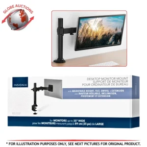 Insignia Desktop Monitor Mount Adjustable Arm (Fits Monitor Up To 35 Inch)